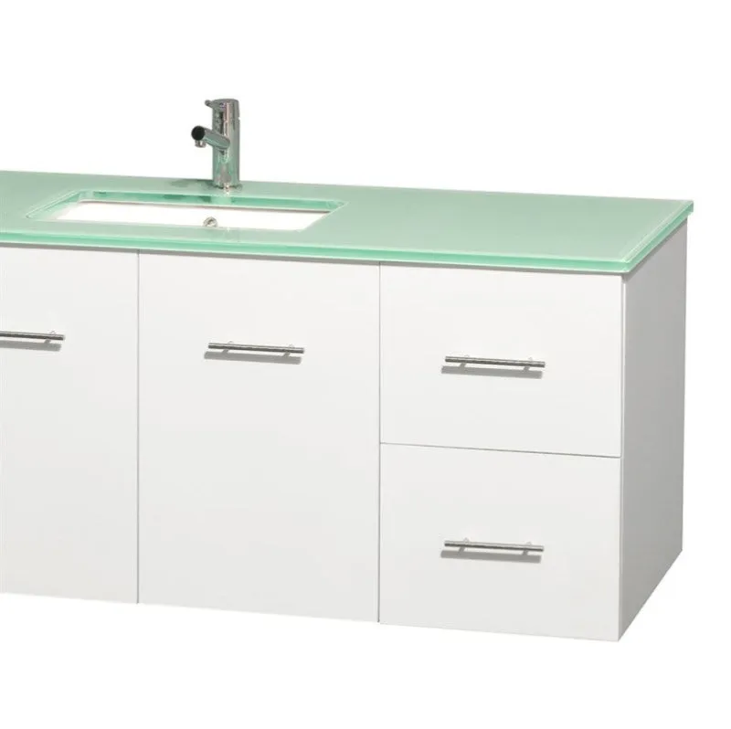 Wyndham Collection Centra 60" Single Bathroom Vanity for Undermount Sinks - Matte White WC-WHE009-60-SGL-VAN-WHT-