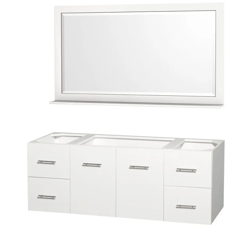 Wyndham Collection Centra 60" Single Bathroom Vanity for Undermount Sinks - Matte White WC-WHE009-60-SGL-VAN-WHT-