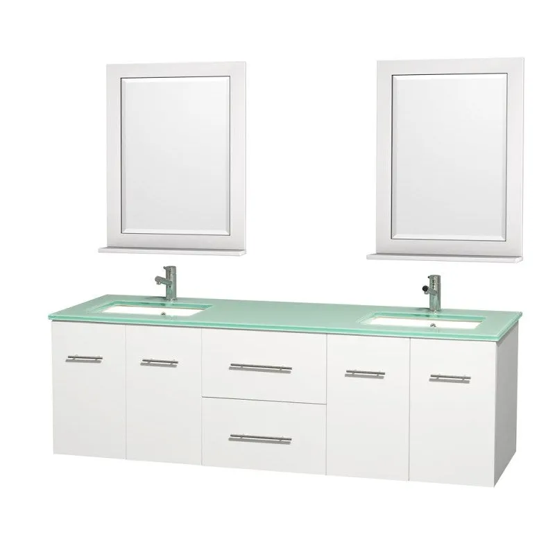 Wyndham Collection Centra 72" Double Bathroom Vanity for Undermount Sinks - Matte White WC-WHE009-72-DBL-VAN-WHT-