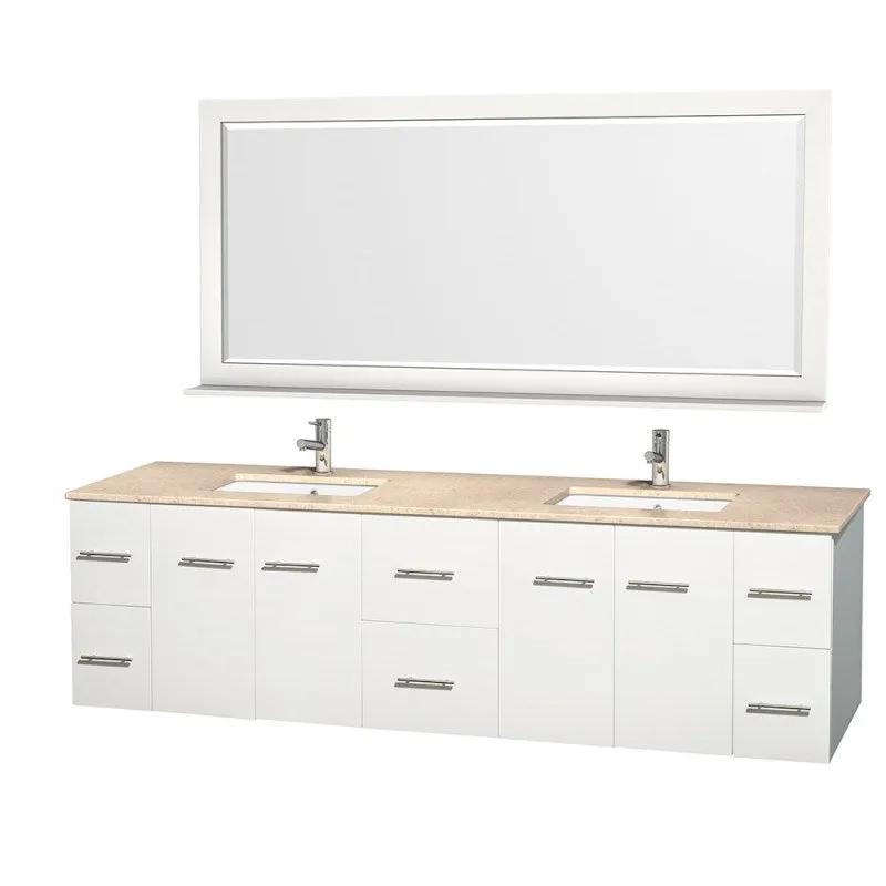 Wyndham Collection Centra 80" Double Bathroom Vanity for Undermount Sinks - Matte White WC-WHE009-80-DBL-VAN-WHT-