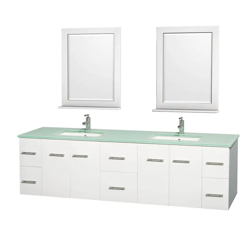 Wyndham Collection Centra 80" Double Bathroom Vanity for Undermount Sinks - Matte White WC-WHE009-80-DBL-VAN-WHT-