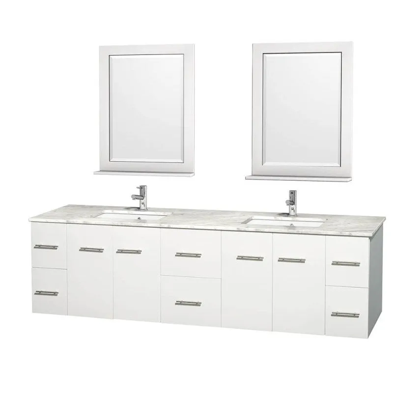 Wyndham Collection Centra 80" Double Bathroom Vanity for Undermount Sinks - Matte White WC-WHE009-80-DBL-VAN-WHT-