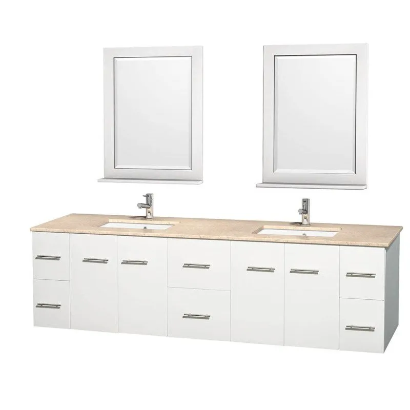 Wyndham Collection Centra 80" Double Bathroom Vanity for Undermount Sinks - Matte White WC-WHE009-80-DBL-VAN-WHT-