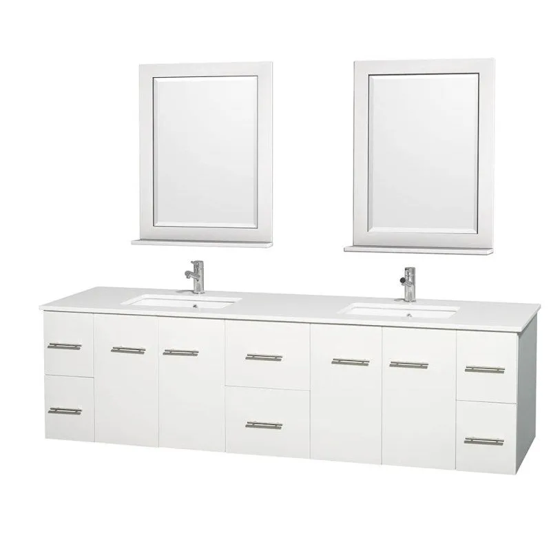 Wyndham Collection Centra 80" Double Bathroom Vanity for Undermount Sinks - Matte White WC-WHE009-80-DBL-VAN-WHT-