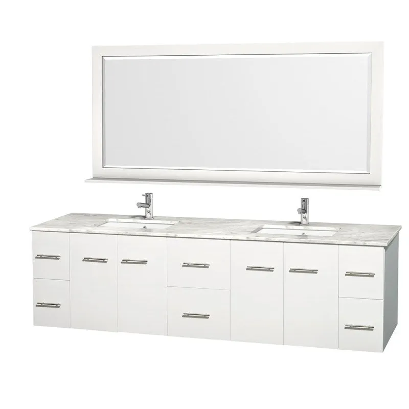 Wyndham Collection Centra 80" Double Bathroom Vanity for Undermount Sinks - Matte White WC-WHE009-80-DBL-VAN-WHT-