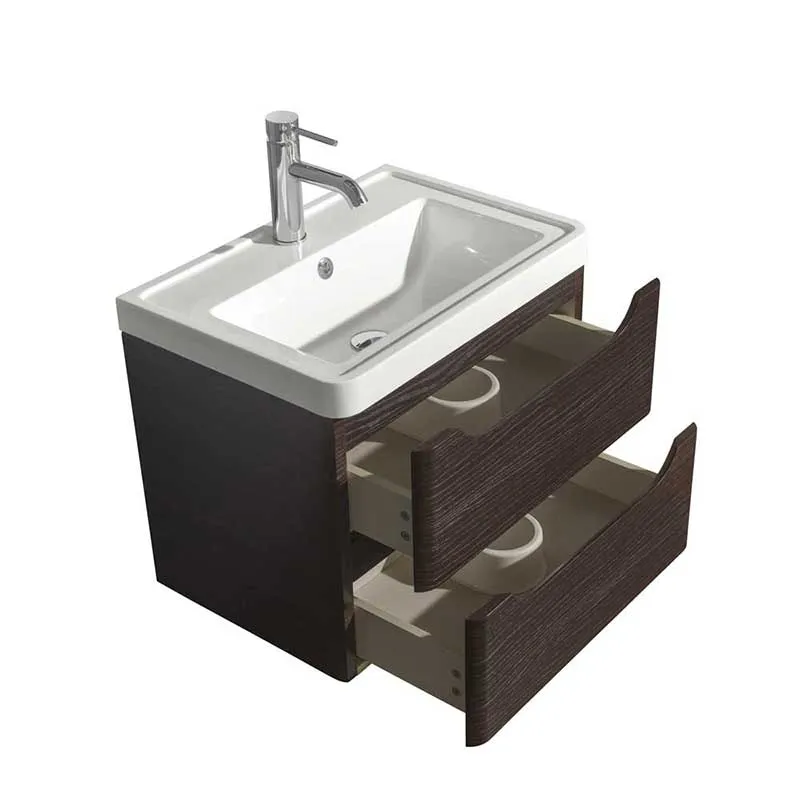 Wyndham Collection Murano 24 inch Single Bathroom Vanity in Espresso, Acrylic-Resin Countertop, Integrated Sink, and 24 inch Mirror