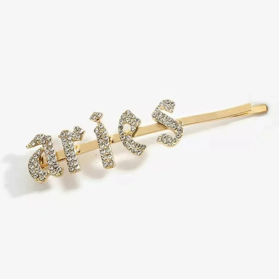 Zodiac hair slides