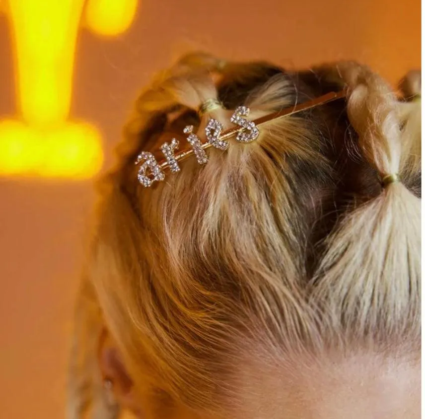 Zodiac hair slides