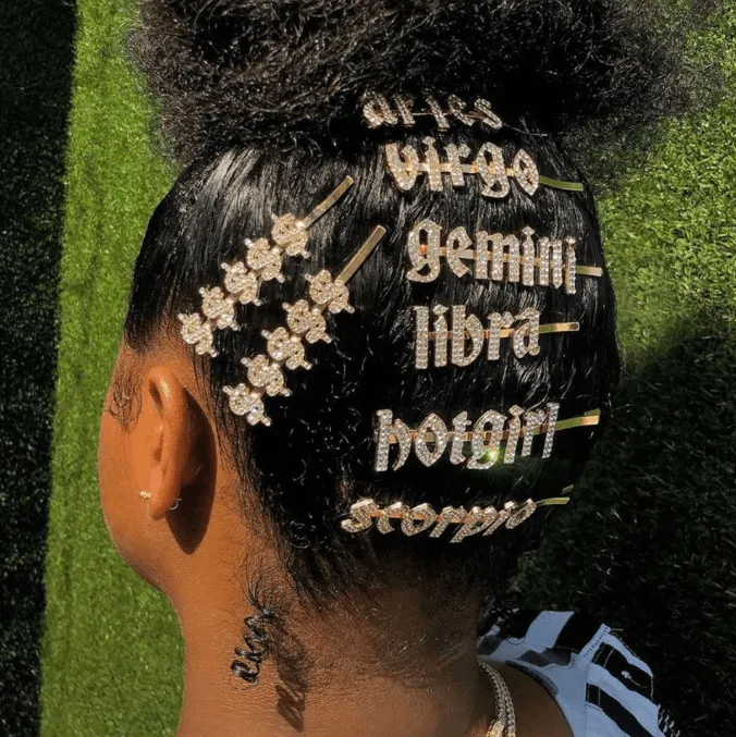 Zodiac hair slides